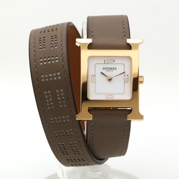 新品)HERMES エルメス Hウォッチ HH1.1.201 W049197WW00 ピンク