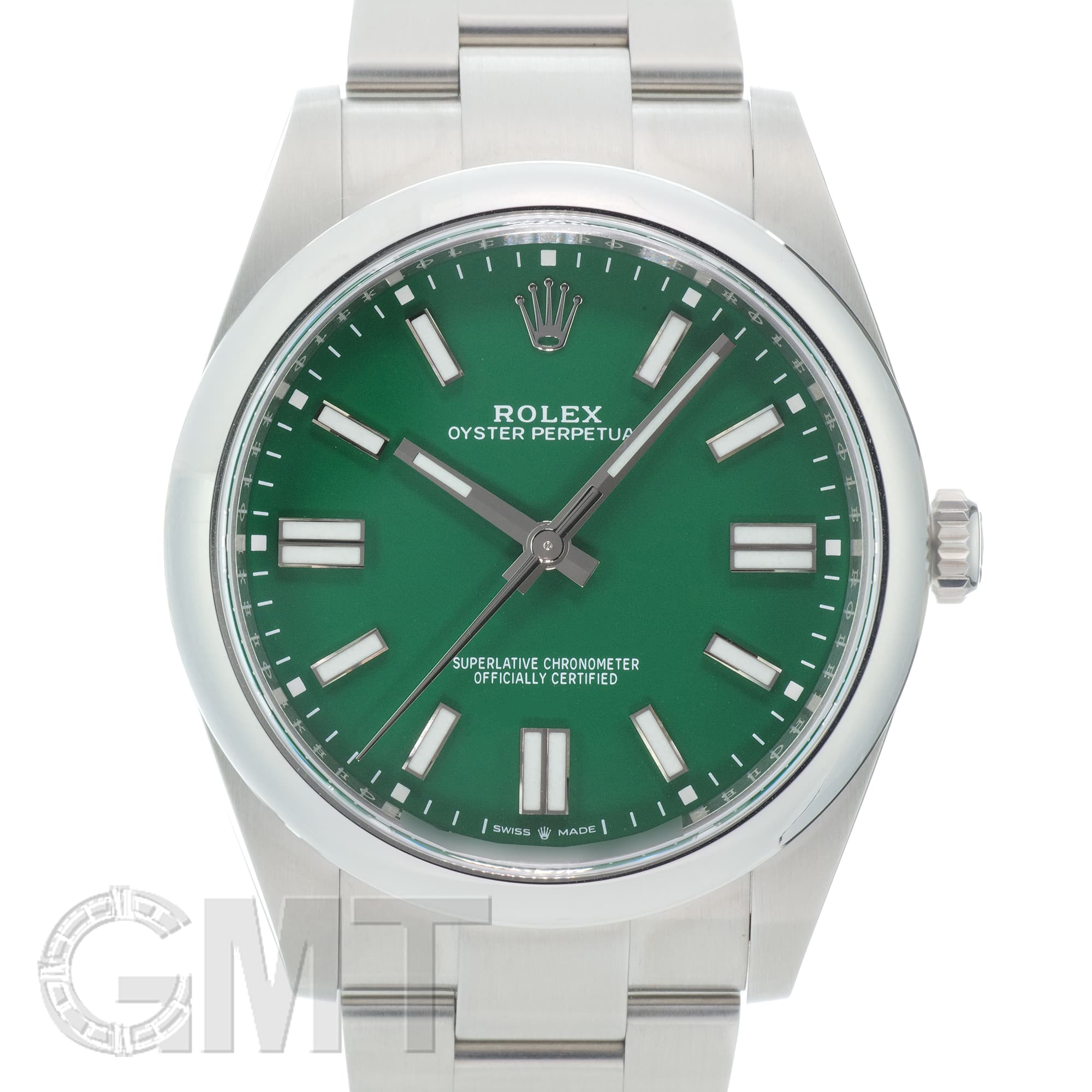 中古)ROLEX ロレックス オイスターパーペチュアル 41 124300 グリーン
