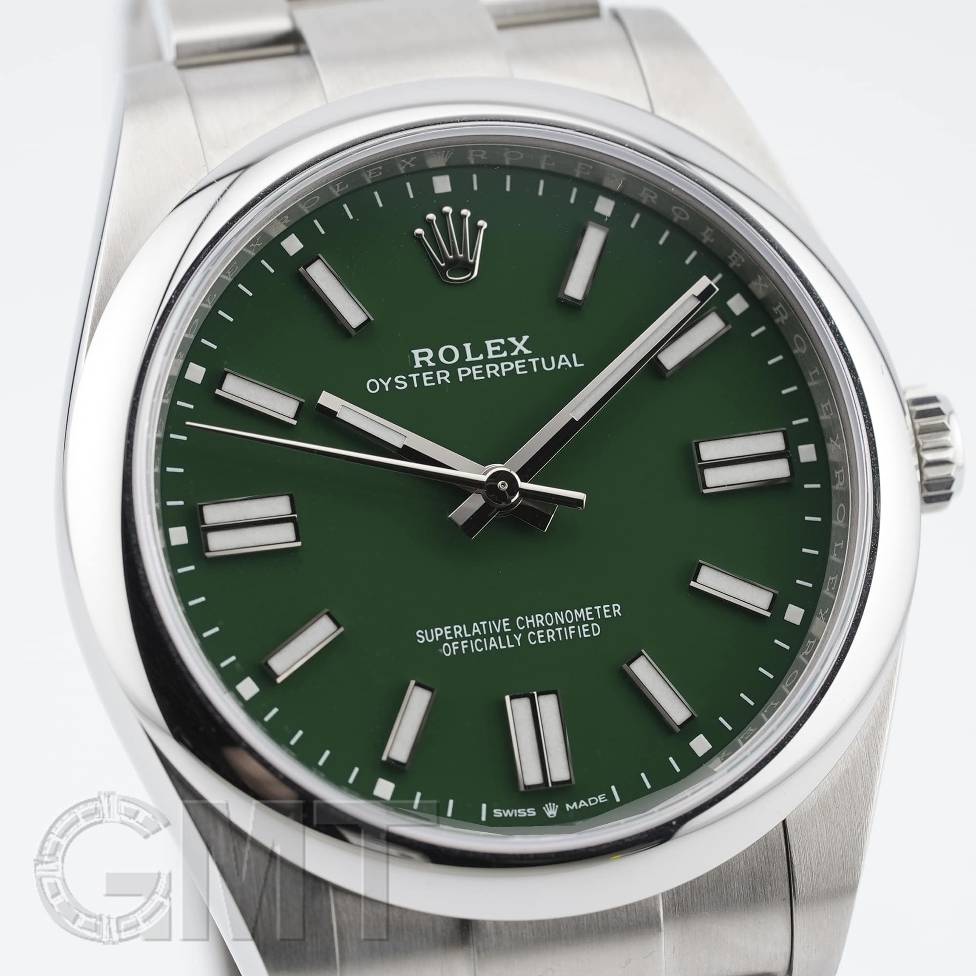 中古)ROLEX ロレックス オイスターパーペチュアル 41 124300 グリーン