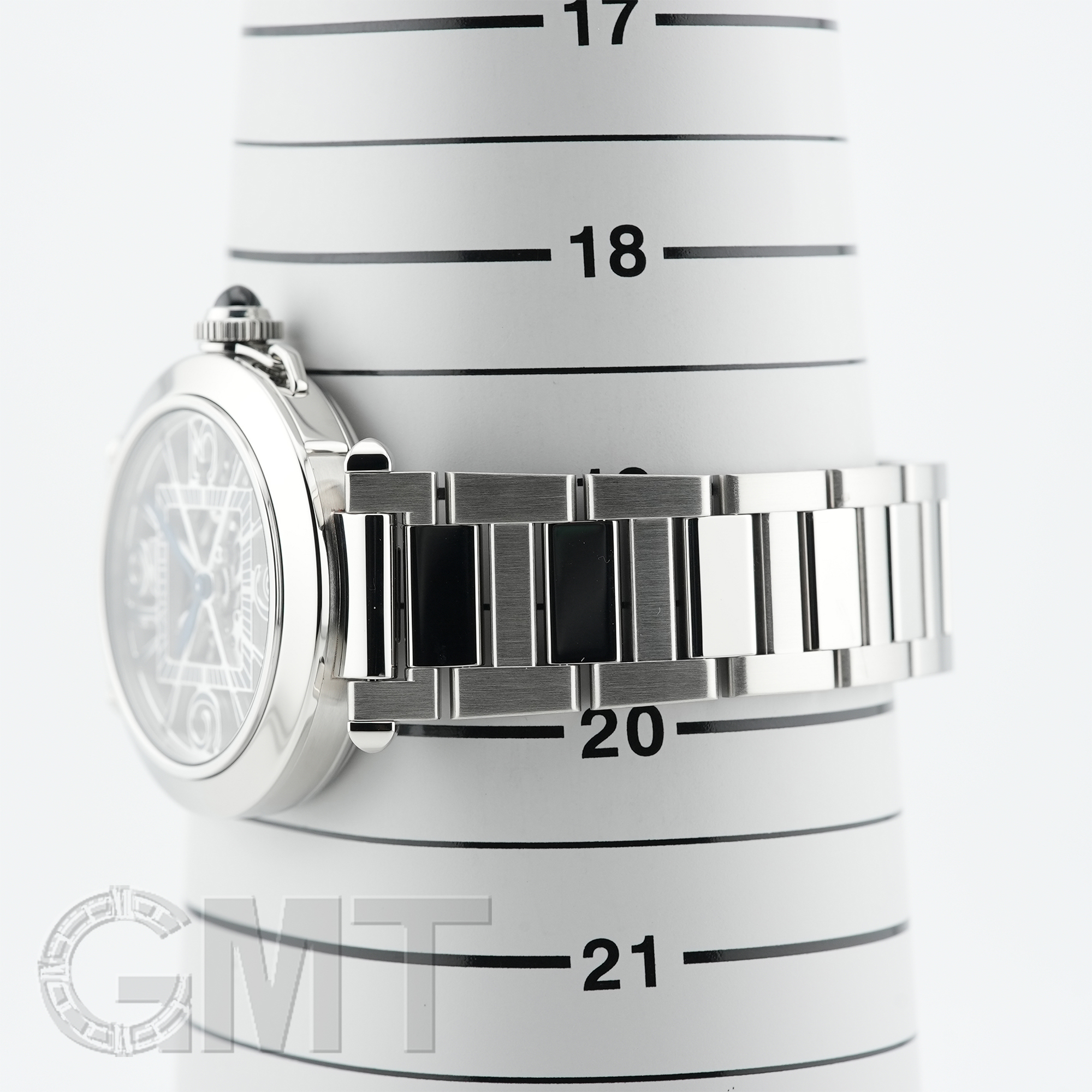 [新品] Cartier カルティエ　パシャ　ケース　レザー　付属品完備 中古)CARTIER カルティエ パシャ ドゥ カルティエ スケルトン WHPA0007