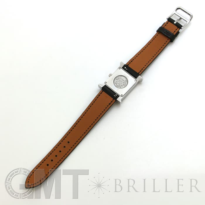 エルメス Hウォッチ 時計 黒 中古品 保証書あり 正規品 HERMES エルメス Hウォッチ クオーツ ブラック文字盤 メンズ