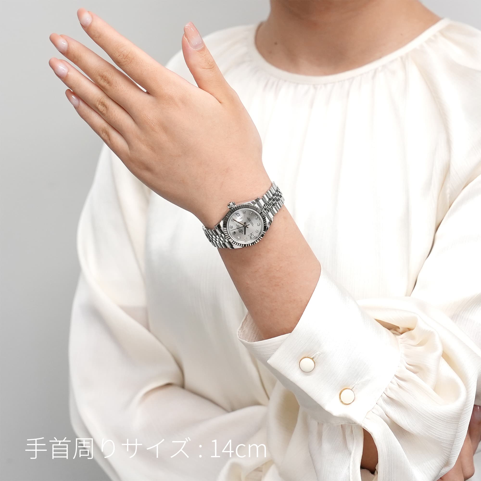 中古 ロレックス ROLEX 279174G ランダムシリアル ホワイトシェル /ダイヤモンド レディース 腕時計 中古)ROLEX ロレックス デイトジャスト 28 279174G シルバー IX