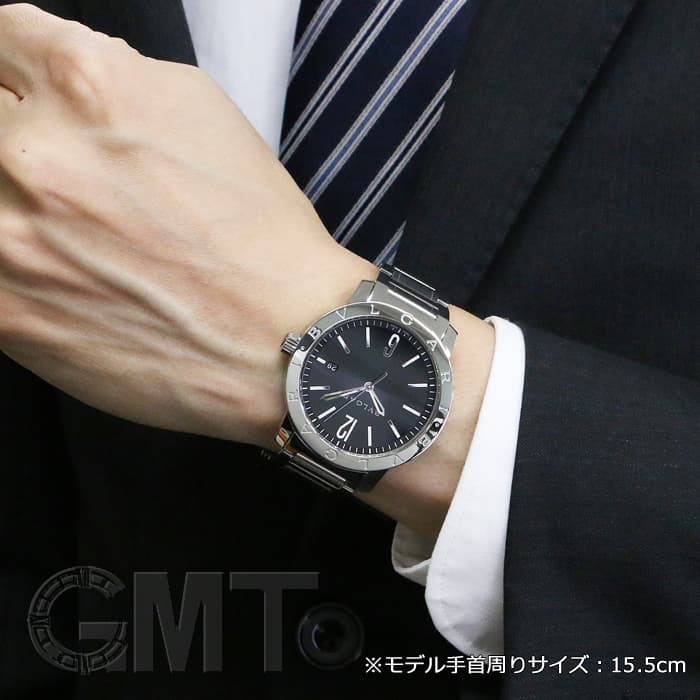 BVLGARI 自動巻き時計 ブラックダイヤルBB41BSSD