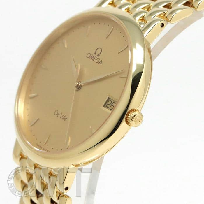 OMEGA オメガ DE VILLE デヴィル デビル 腕時計 ゴールド 中古)OMEGA オメガ デ・ヴィル クォーツ 7120.11 イエロー