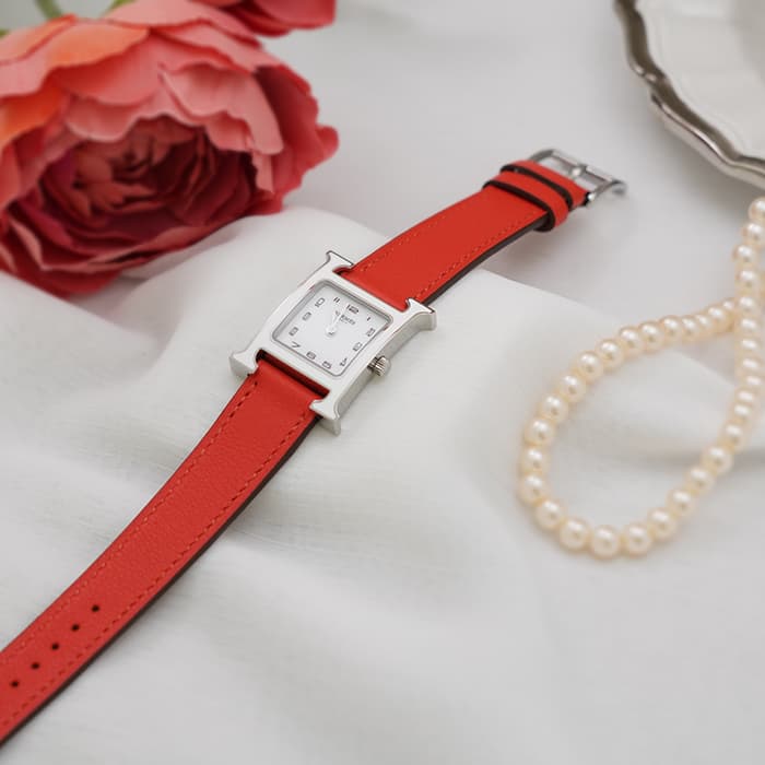 未使用)HERMES エルメス Hウォッチ ミニ HH1.110 W054117WW00