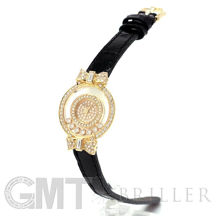 【Chopard/ショパール】 20/6061 ハッピーダイヤモンド 2重ダイヤベゼル 4119 24年3月ショパール正規店OH済み 腕時計 K18WGホワイトゴールド/レザー/ダイヤモンド クオーツ シルバー レディース【中古】【真子質店】【BL】【MaMaSS】 駅南やまご質店オンラインショップ / ショパール 4119/1 ハッピー