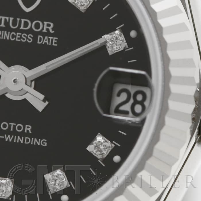 新品)TUDOR チューダー プリンセス デイト 92514G ブラック 10Pダイヤ