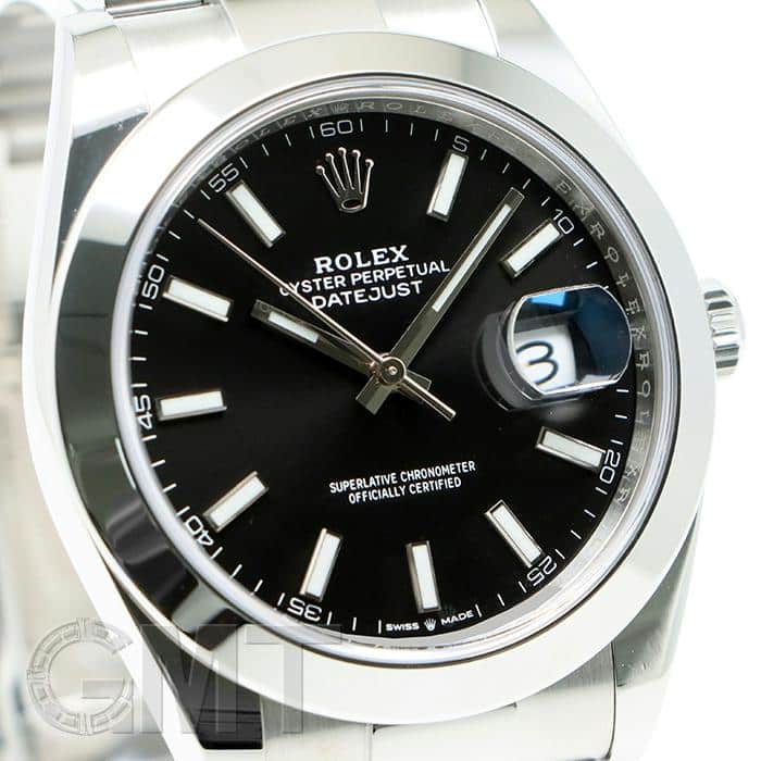 中古)ROLEX ロレックス デイトジャスト 41 126300 ブラック オイスター