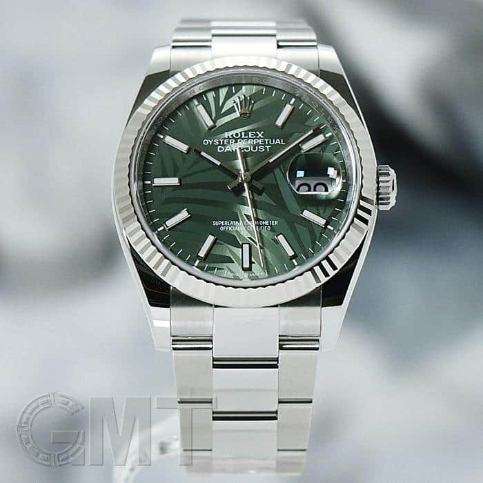 中古)ROLEX ロレックス デイトジャスト 36 126234 グリーンパーム
