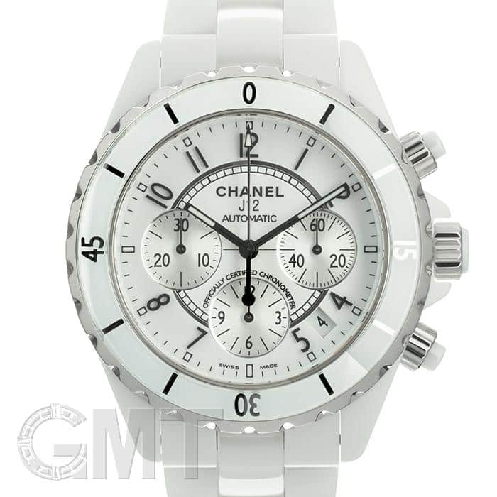 中古)CHANEL シャネル J12 クロノグラフ H1007 ホワイトセラミック 