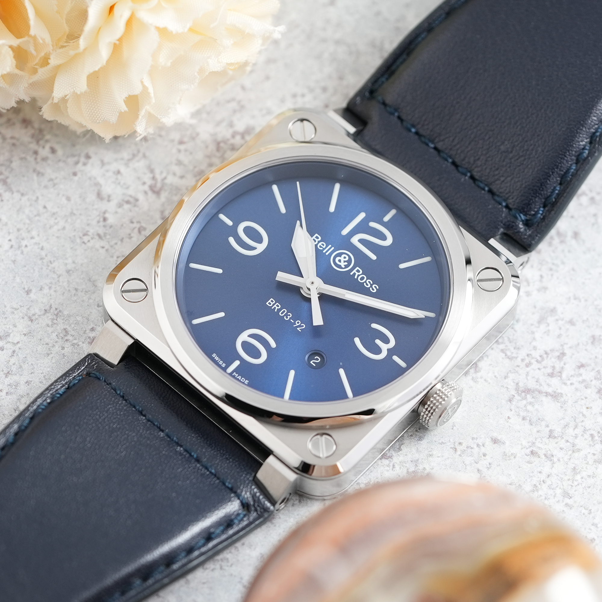 中古)BELL & ROSS ベル&ロス BR 03-92 ブルー スティール BR0392-BLU