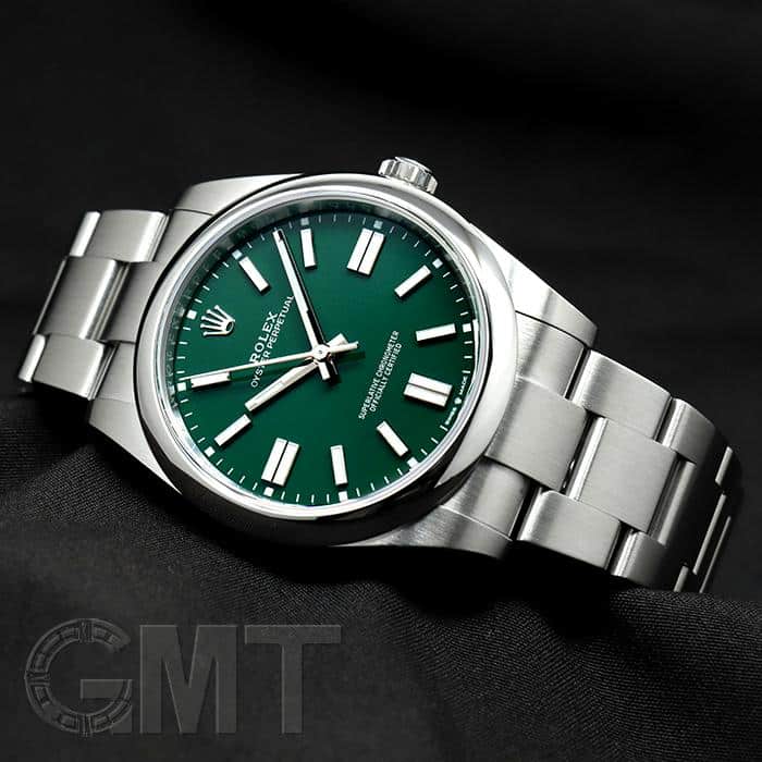 中古)ROLEX ロレックス オイスターパーペチュアル 41 124300 グリーン