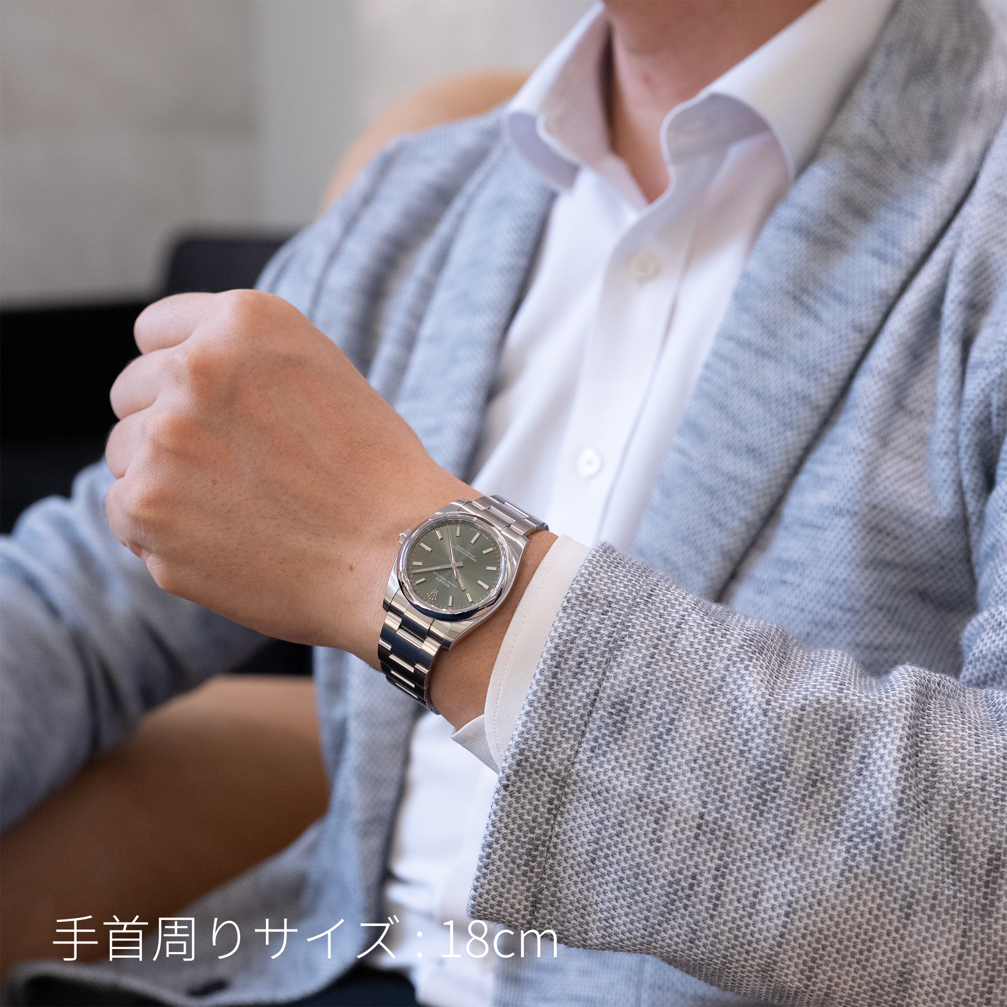 中古)ROLEX ロレックス オイスターパーペチュアル 114200 オリーブ