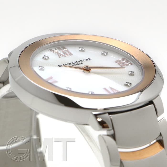 稼働 Baume & Mercier 腕時計 スモセコ 外箱付 サーモンピンク ボーム&メルシエ 腕時計 クリフトン レッドゴールド MOA10058