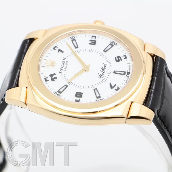 新品)ROLEX ロレックス チェリーニ チェステロ 白アラビア 黒クロコ