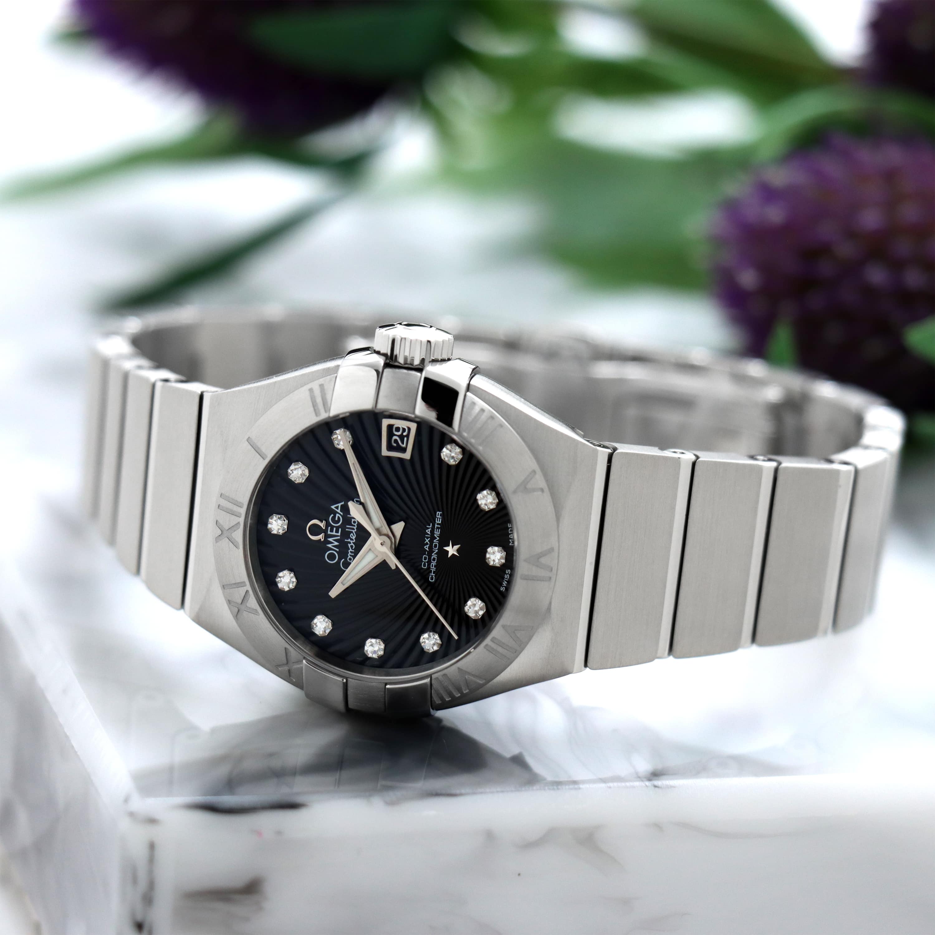 新品)OMEGA オメガ コンステレーション 123.10.27.20.51.001 ブラック