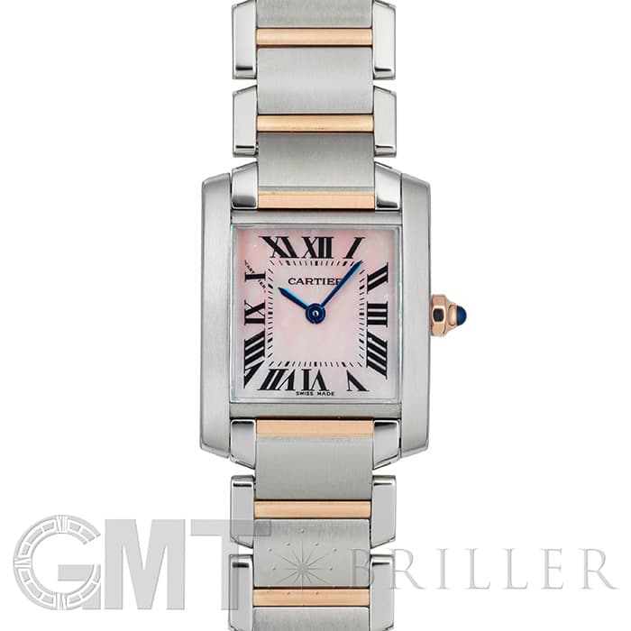 「かわいい～！」 中古)CARTIER ピンクMOP SM フランセーズ タンク カルティエ 時計