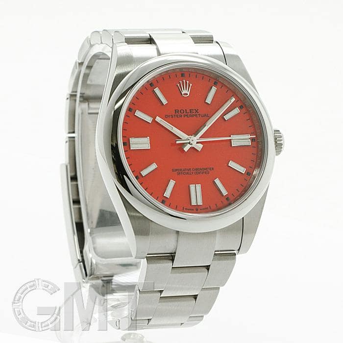中古)ROLEX ロレックス オイスターパーペチュアル 41 124300 コーラル