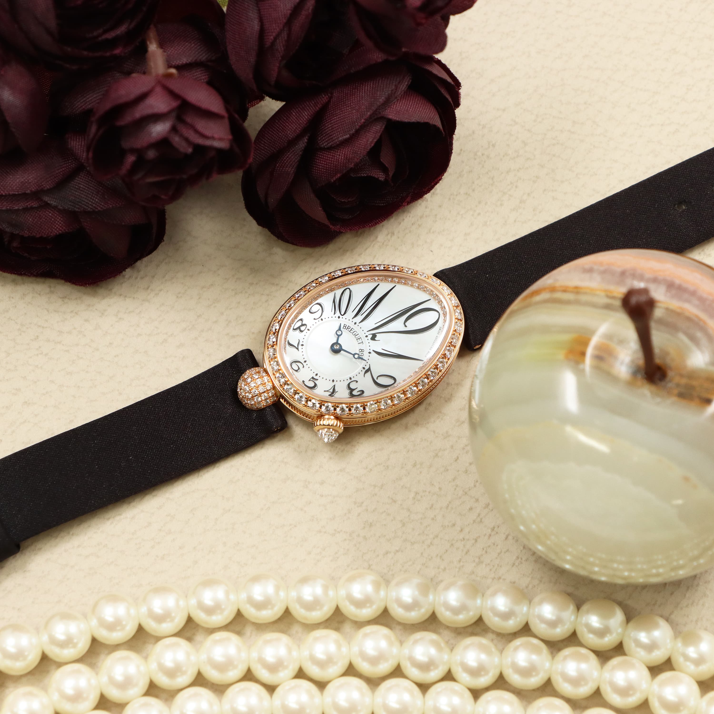 中古)BREGUET ブレゲ クイーン・オブ・ネイプルズ ミニ ホワイトMOP