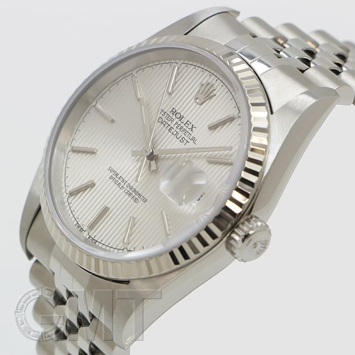 中古)ROLEX ロレックス デイトジャスト 16234 シルバー タペストリー