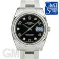 ROLEX ロレックス オイスターパーペチュアル&デイト 115234G ブラック アラビア 5Pダイヤ