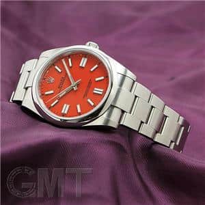 ROLEX ロレックス オイスターパーペチュアル 41 124300 コーラルレッド メイン