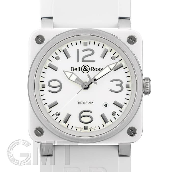 新品)BELL & ROSS ベル&ロス BR BR03-92 ホワイトセラミック ホワイト