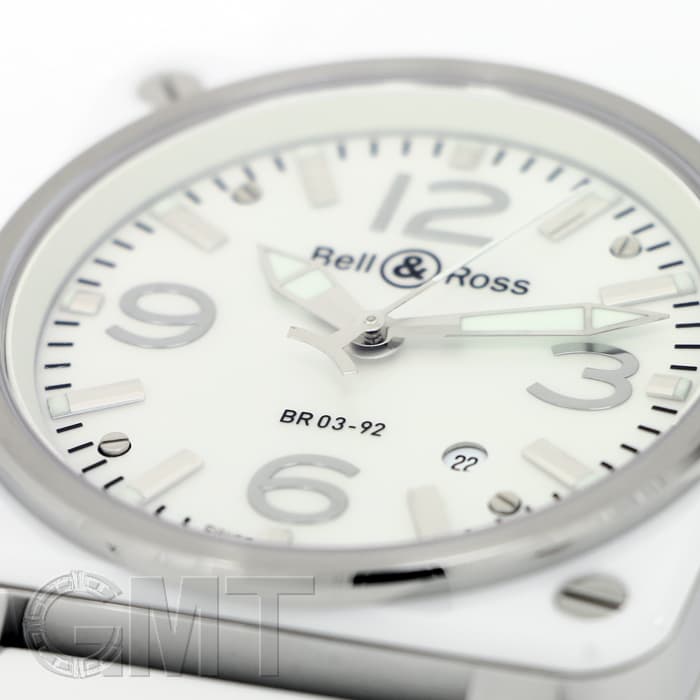 新品)BELL & ROSS ベル&ロス BR BR03-92 ホワイトセラミック ホワイト