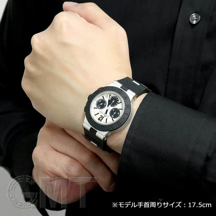 ブルガリ 新品)BVLGARI ブルガリ アルミニウム クロノグラフ 103383