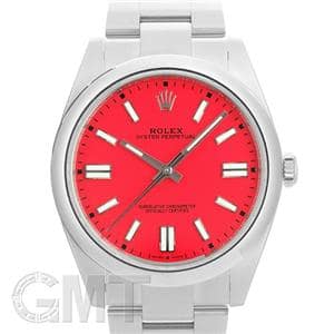 ROLEX ロレックス オイスターパーペチュアル 41 124300 コーラルレッド メイン