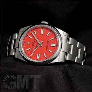 ROLEX ロレックス オイスターパーペチュアル 41 124300 コーラルレッド メイン