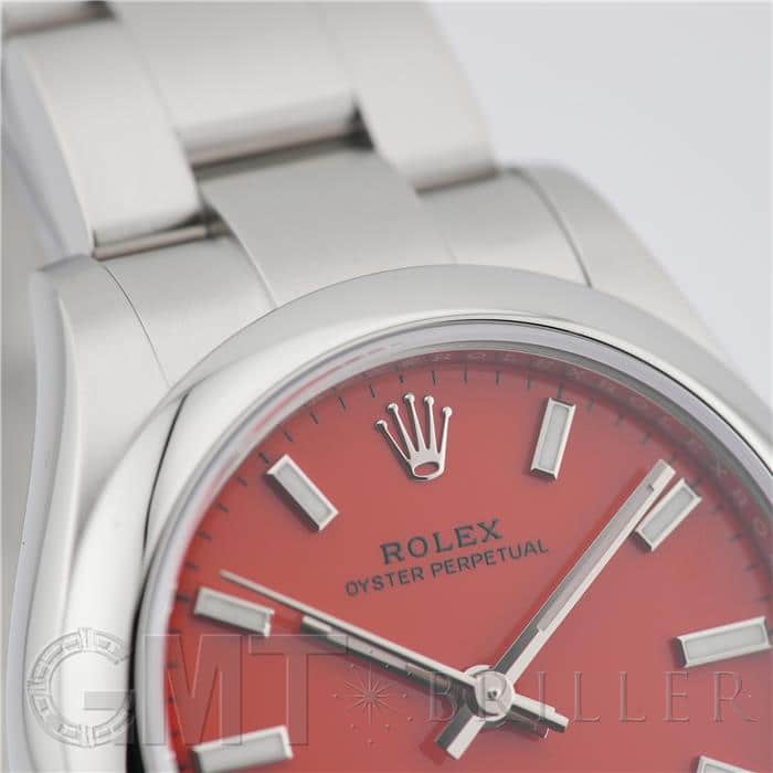 ROLEX純正 14.00.02】赤レザーオイスターパーペチュアデイトジャス