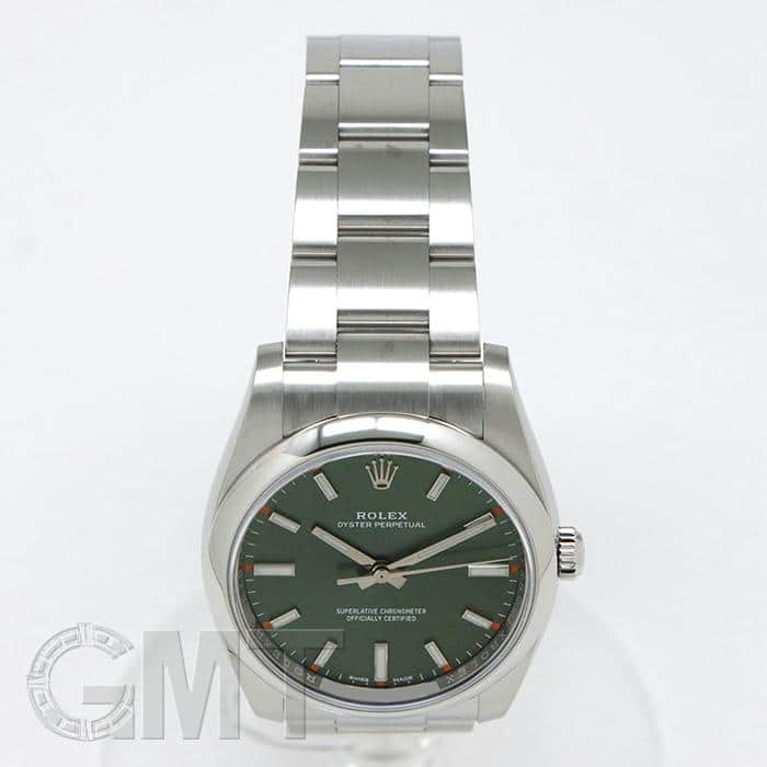中古)ROLEX ロレックス オイスターパーペチュアル 114200 オリーブ
