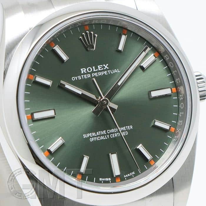 中古)ROLEX ロレックス オイスターパーペチュアル 114200 オリーブ