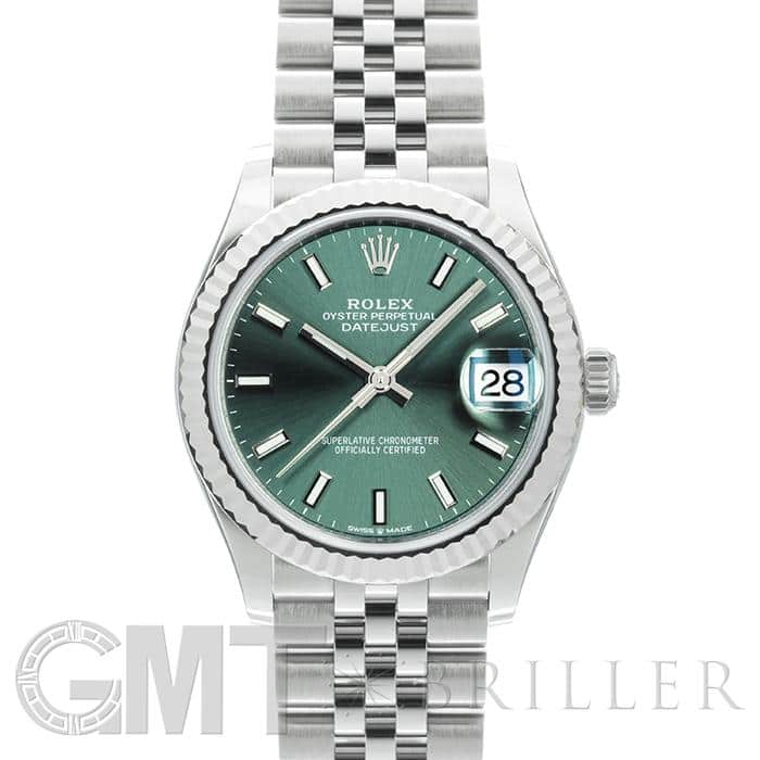 中古)ROLEX ロレックス デイトジャスト 31 278274 ミントグリーン