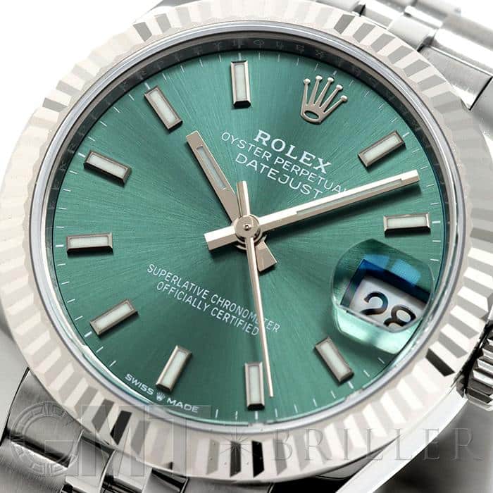 中古)ROLEX ロレックス デイトジャスト 31 278274 ミントグリーン