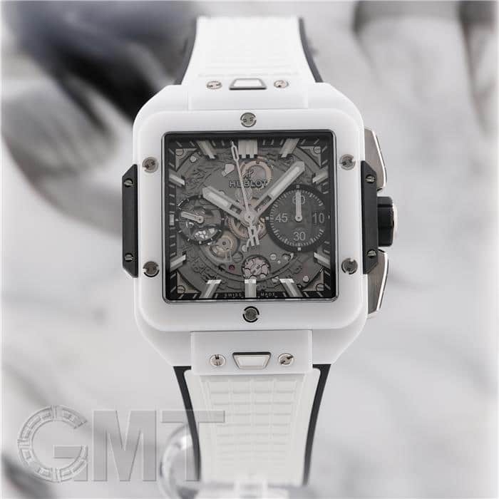 新品)HUBLOT ウブロ スクエア・バン ウニコ ホワイトセラミック