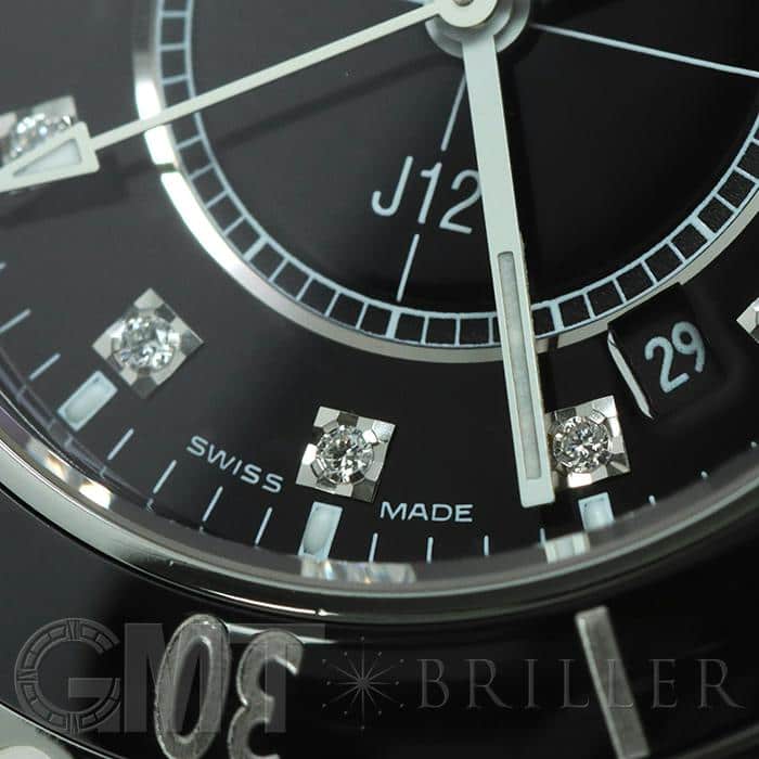 【美品】CHANEL J12 12pダイヤモンド 33mm 腕時計 H1625 シャネル J12 33mm 黒セラ 12Pダイヤ Ref.H1625 | UpperTime