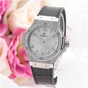 HUBLOT ウブロ ビッグバン モノクローム スチール ダイヤモンド 38mm 361.SX.4310.LR.1204 メイン