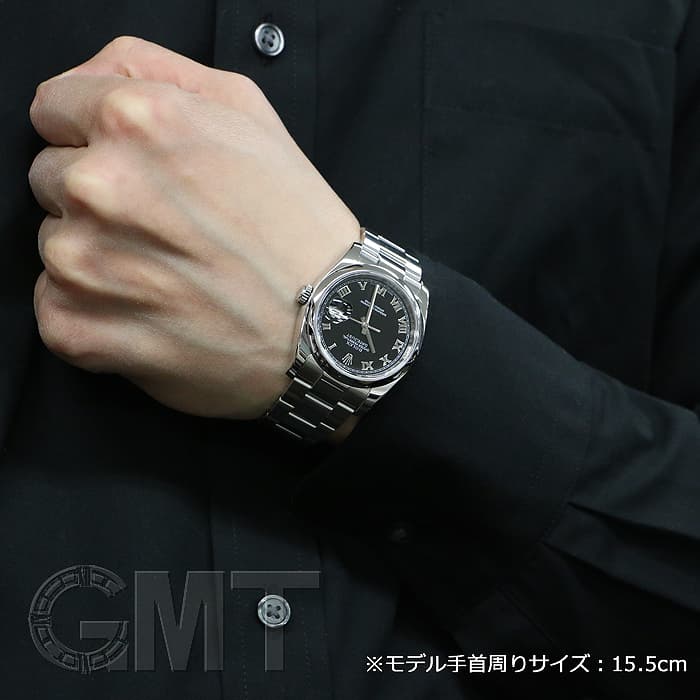 中古)ROLEX ロレックス デイトジャスト 116200 ブラック ローマ 