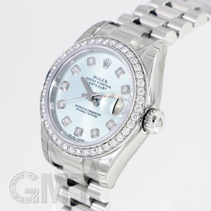ロレックス デイトジャスト 179136G レディース アイスブルー ダイヤ 中古)ROLEX ロレックス デイトジャスト 179136G アイスブルー ベゼル