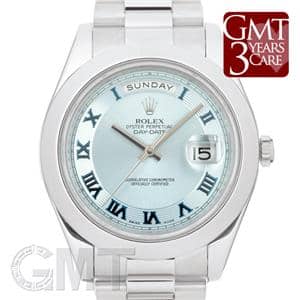 ROLEX ロレックス デイデイトII 218206 アイスブルーコンセントリック ローマ メイン