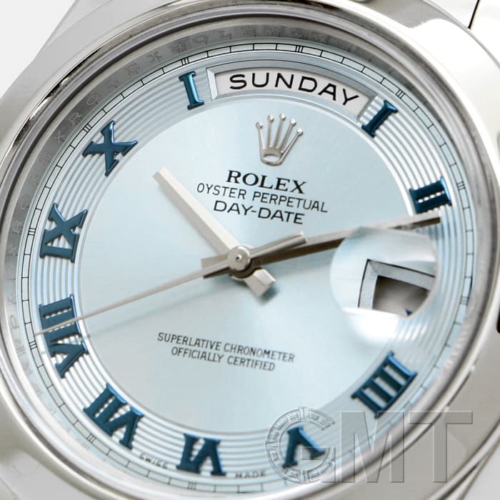 中古)ROLEX ロレックス デイデイトII 218206 アイスブルーコンセント