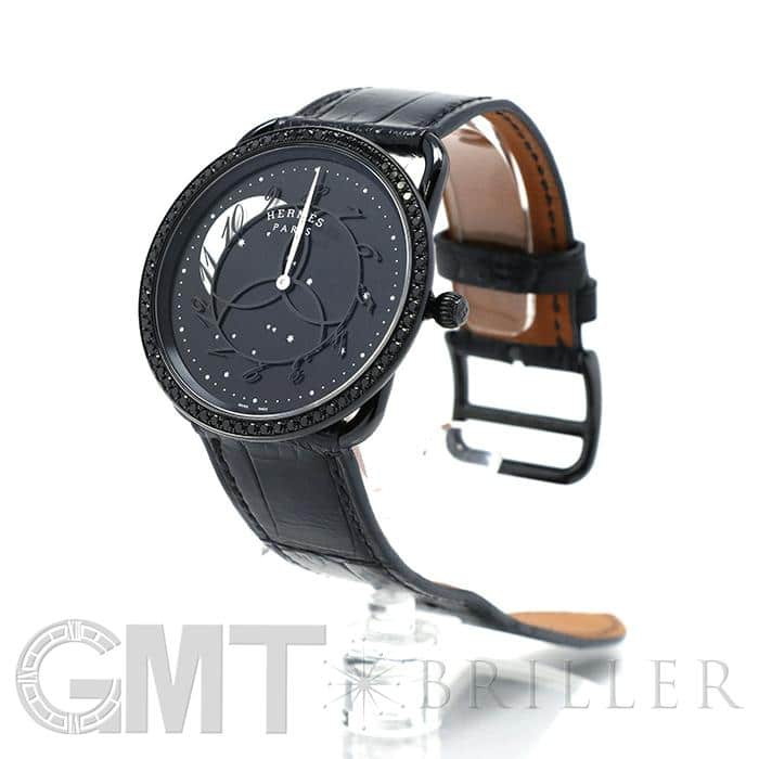 【未使用品】Hermes エルメス腕時計　アルソー　レザーベルトブラック 中古)HERMES エルメス アルソー ロンド デ ズゥール AR5A.530【世界