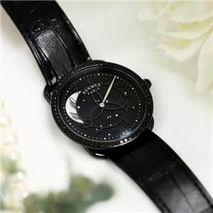 【未使用品】Hermes エルメス腕時計　アルソー　レザーベルトブラック 中古)HERMES エルメス アルソー ロンド デ ズゥール AR5A.530【世界