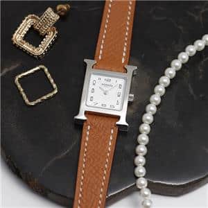 HERMES エルメス Hウォッチ ミニ HH1.110.131/UU37 037875WW00 SS ゴールド エプソン メイン