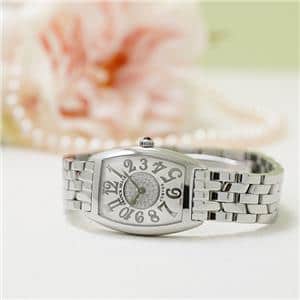 FRANCK MULLER フランクミュラー トノーカーべックス レリーフ 1752 B QZ REL CD 1R 腕時計 シルバー クオーツ シルバー文字盤【中古】 レディース FRANCK MULLER フランクミュラー トノーカーべックス レリーフ 1752 B