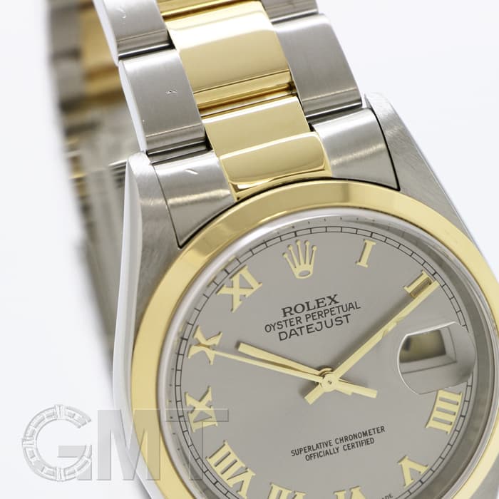 中古)ROLEX ロレックス デイトジャスト 16203 グレー ローマ（商品ID