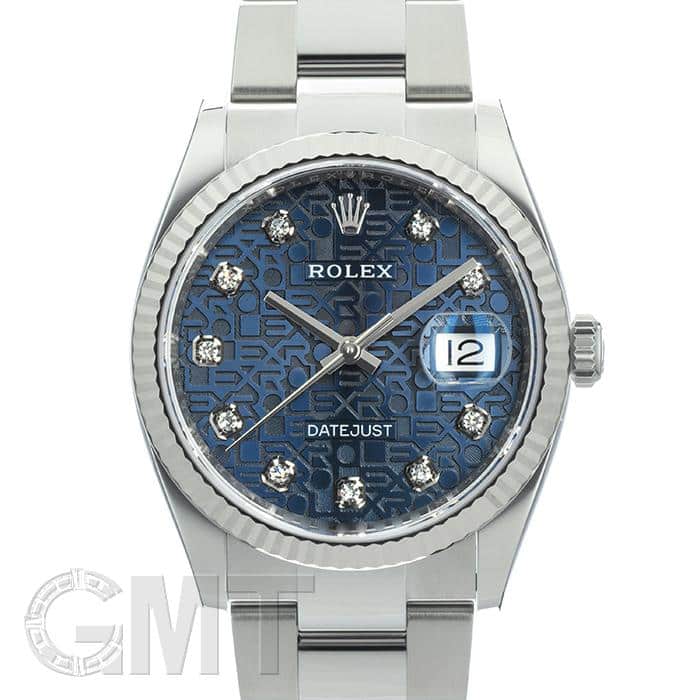 中古)ROLEX ロレックス デイトジャスト 36 126234G ブルーコンピューター 10Pダイヤ オイスターブレス（商品ID：3717015593584）詳細ページ  腕時計のGMT｜中古ブランド時計の販売買取も。ロレックス買取強化中