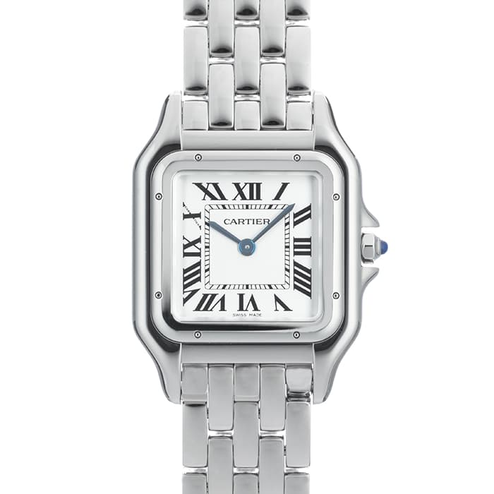 Cartier カルティエ パンテール ベルト シルバー ブラック 12 中古)CARTIER カルティエ パンテール ドゥ カルティエ MM WSPN0007